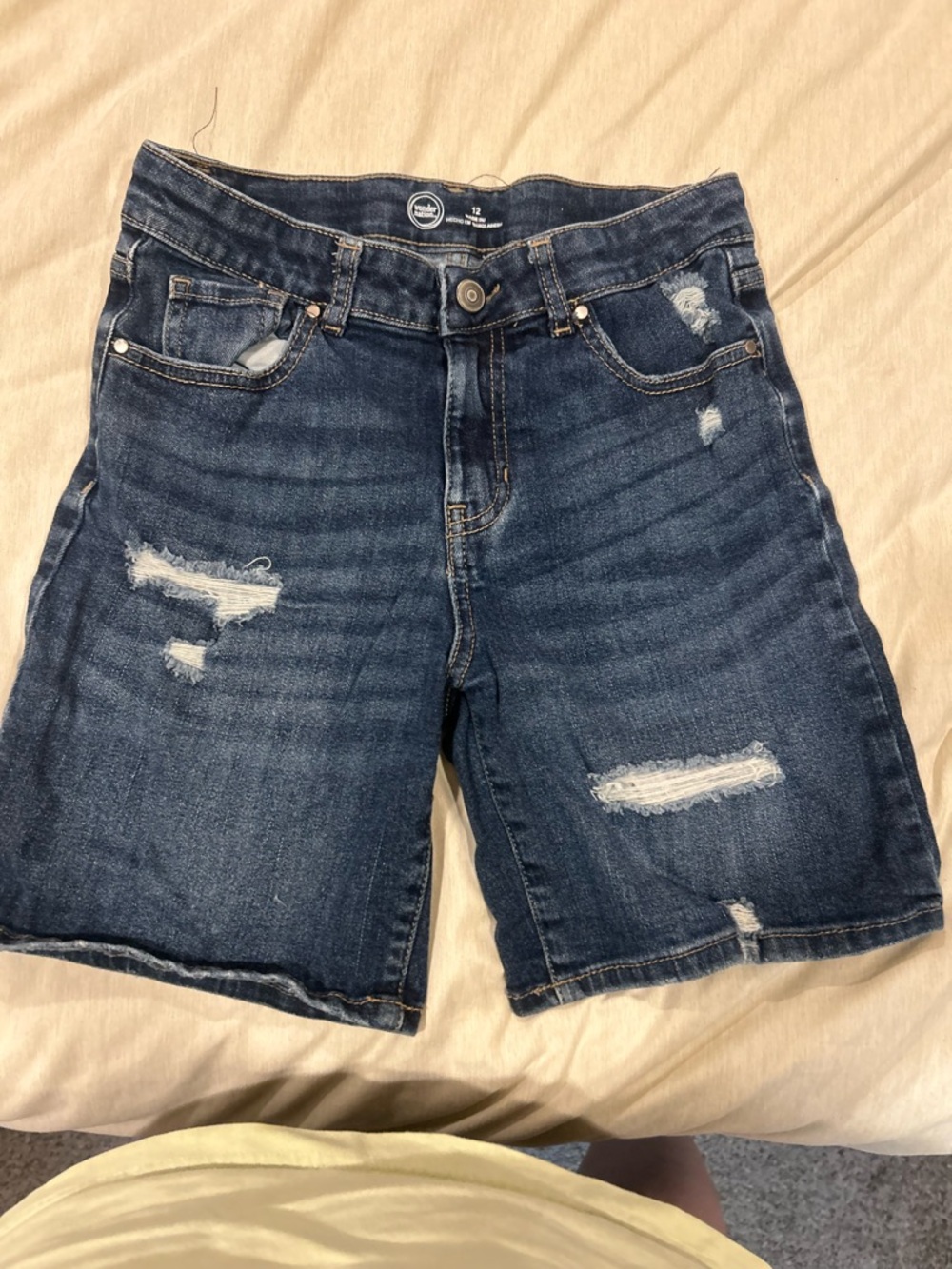 wonder nation Distressed Indigo Denim Jean Shorts